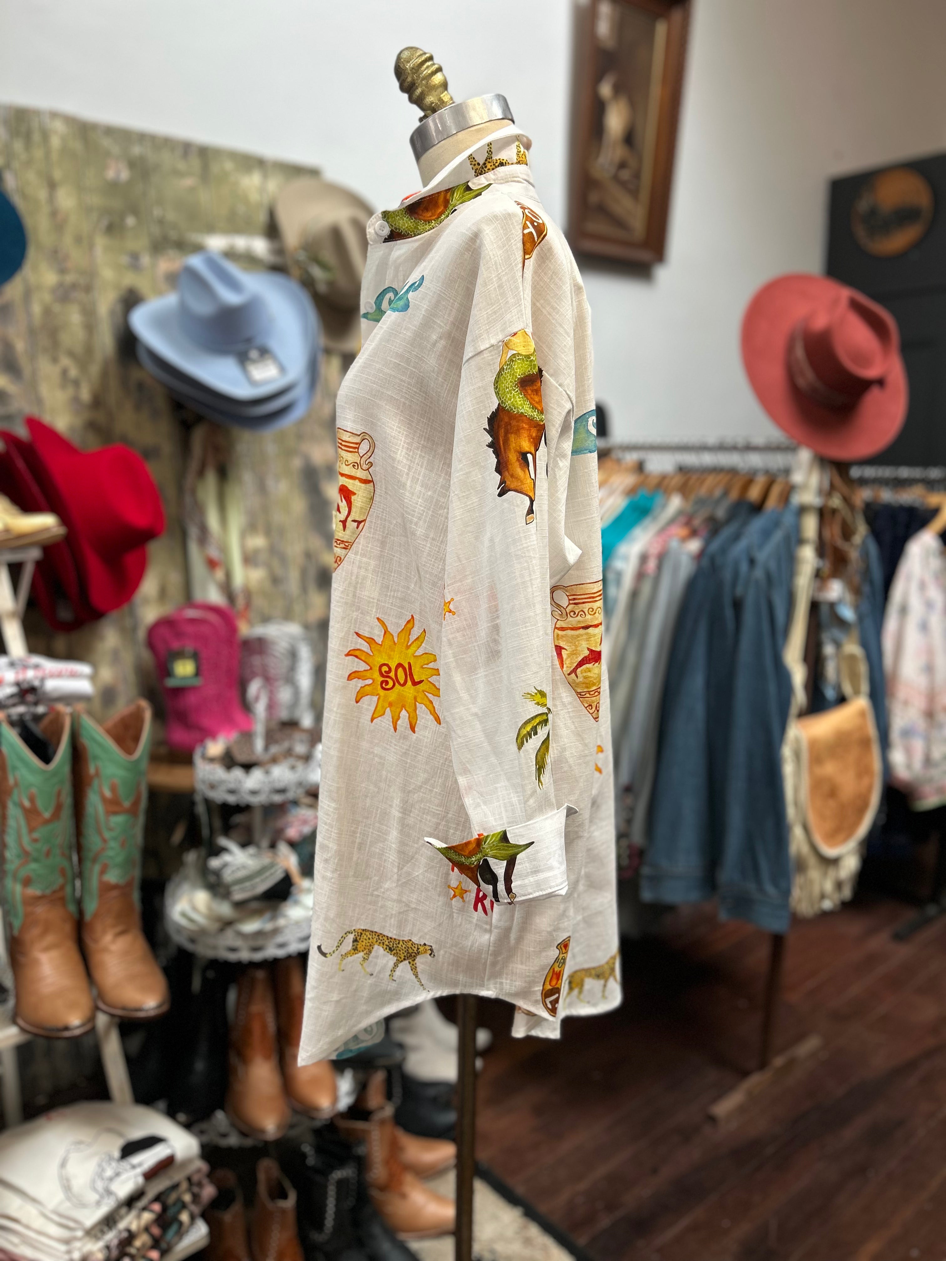 By Frankie Mermaid Rodeo Shirt Dress