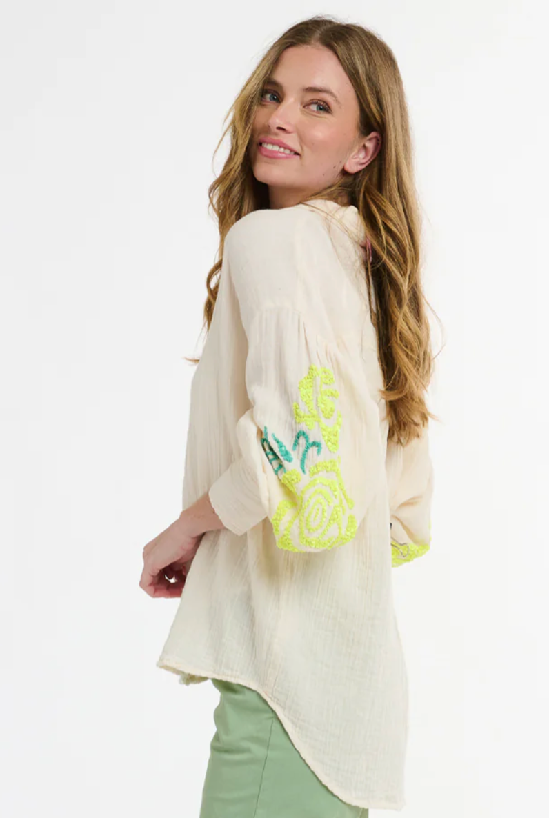 Italian Star Mint Shirt In Yellow Rose