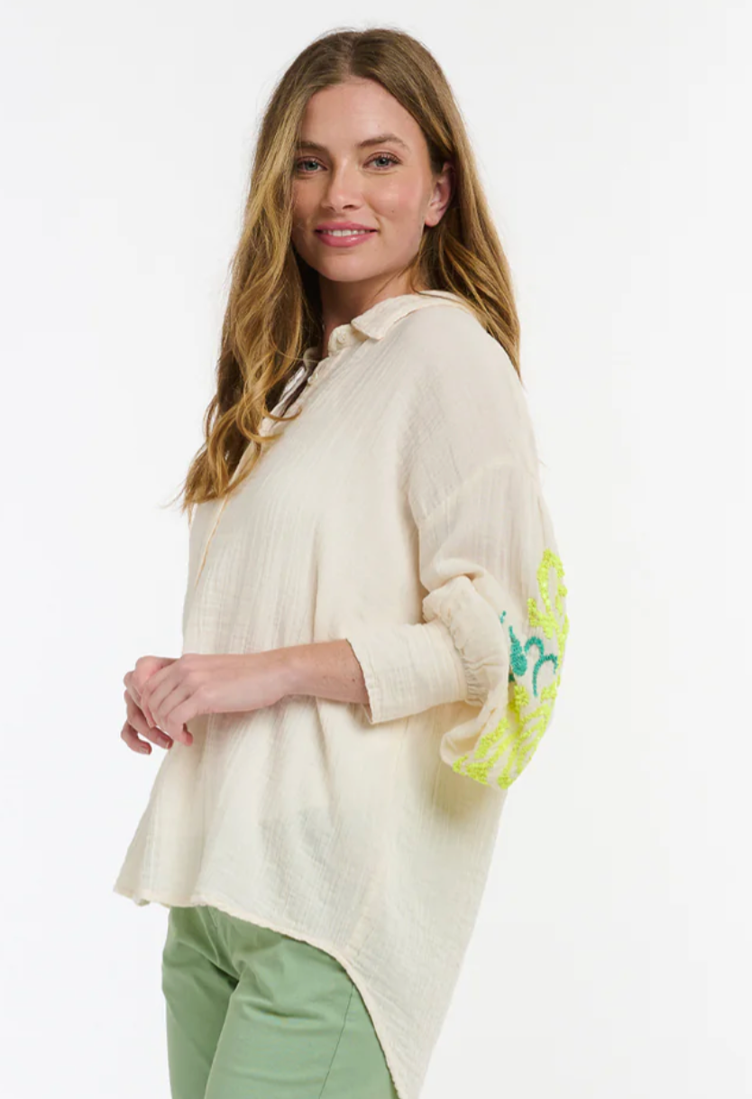 Italian Star Mint Shirt In Yellow Rose