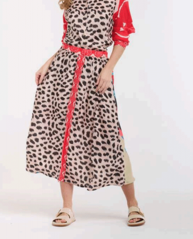 Italian Star Sulky Leopard Print Skirt
