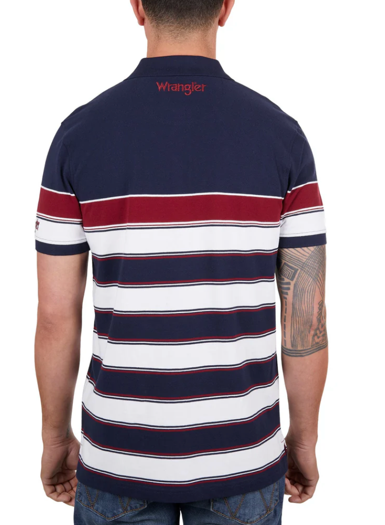 Wrangler Mens Dion 1 Pocket Short Sleeve Polo