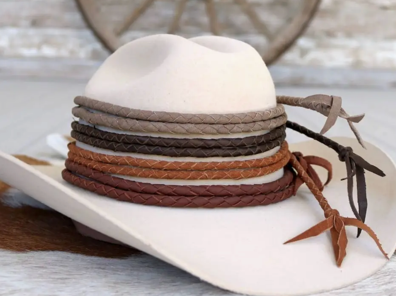 Willow Lane Braided Leather Hat Band