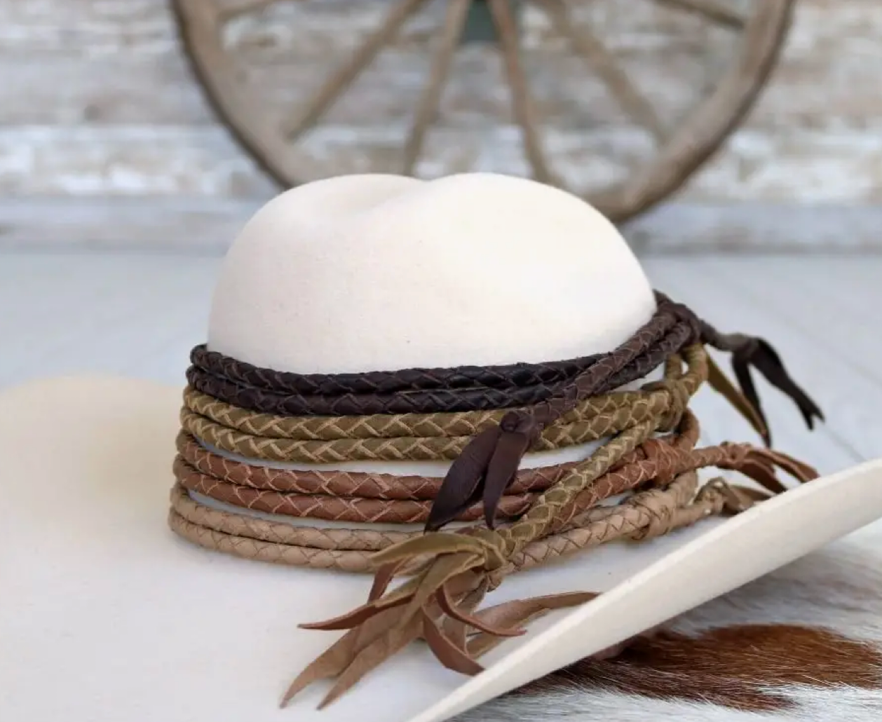 Willow Lane Braided Leather Hat Band