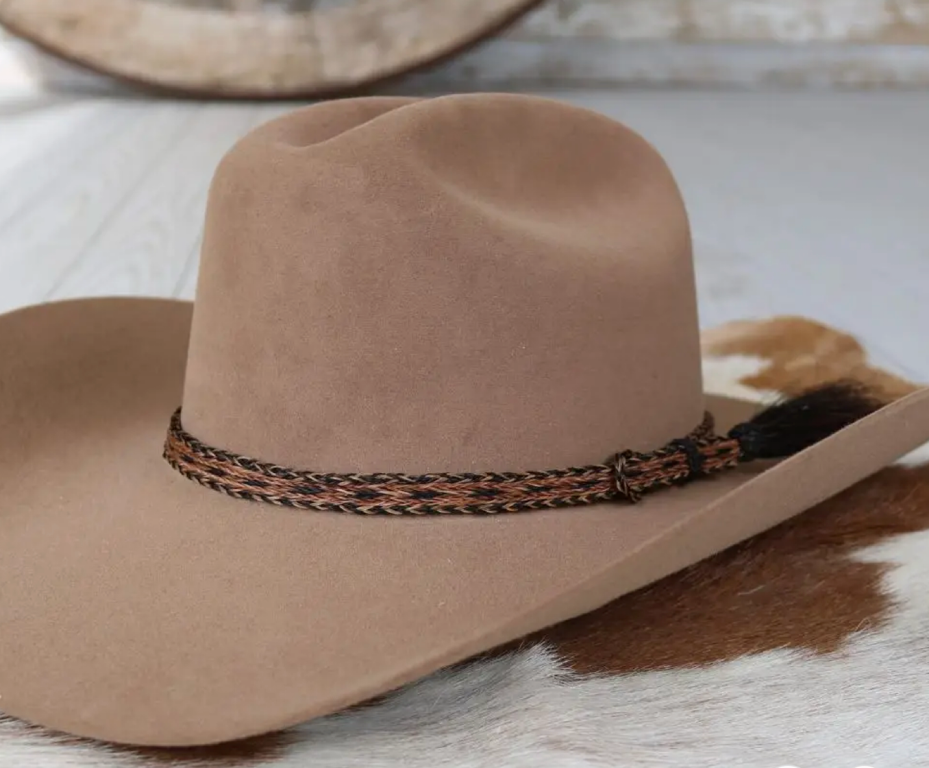 Wilow Lane Sundown Horsehair Braided Single Tassel Hat Band