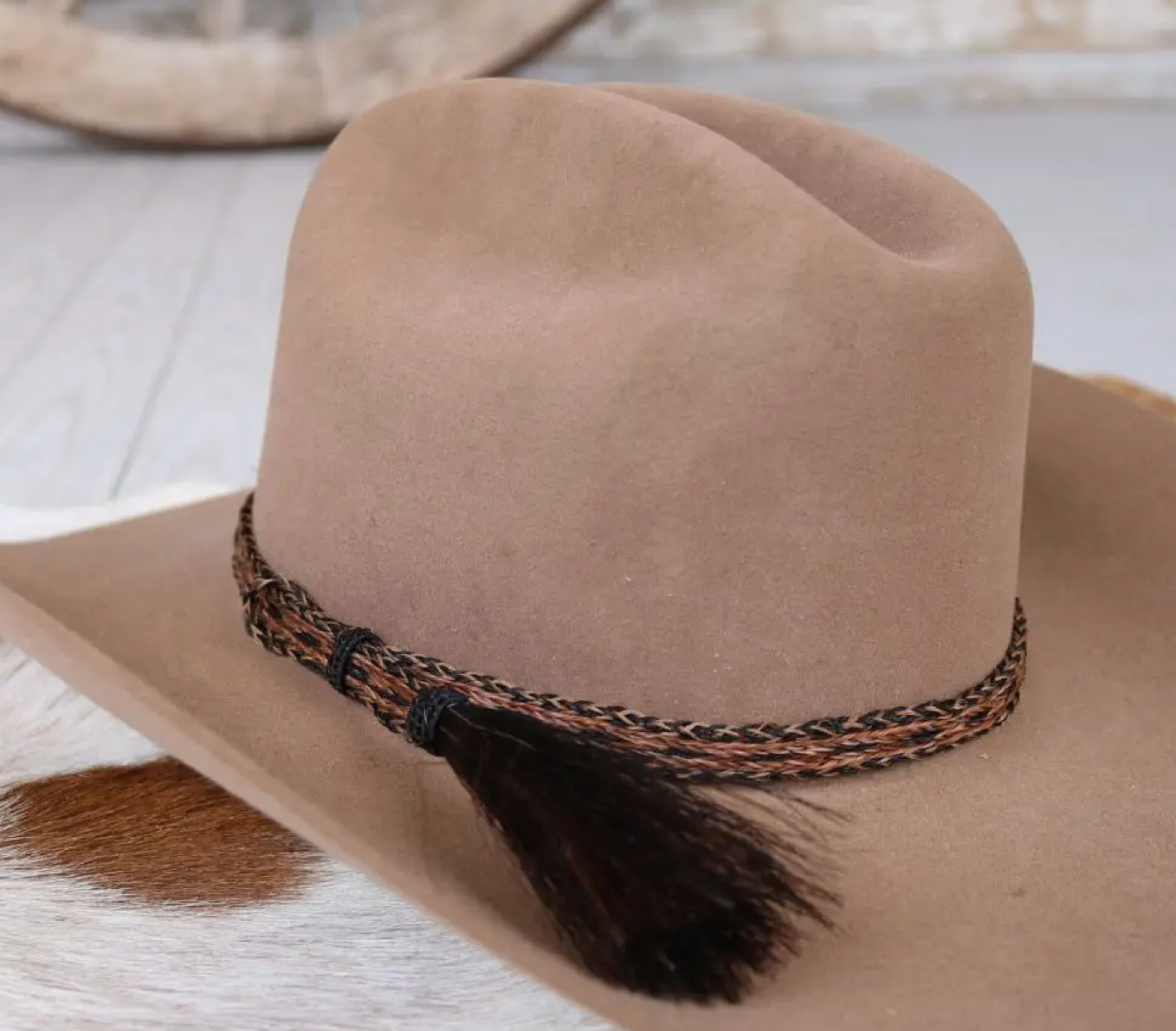 Wilow Lane Sundown Horsehair Braided Single Tassel Hat Band