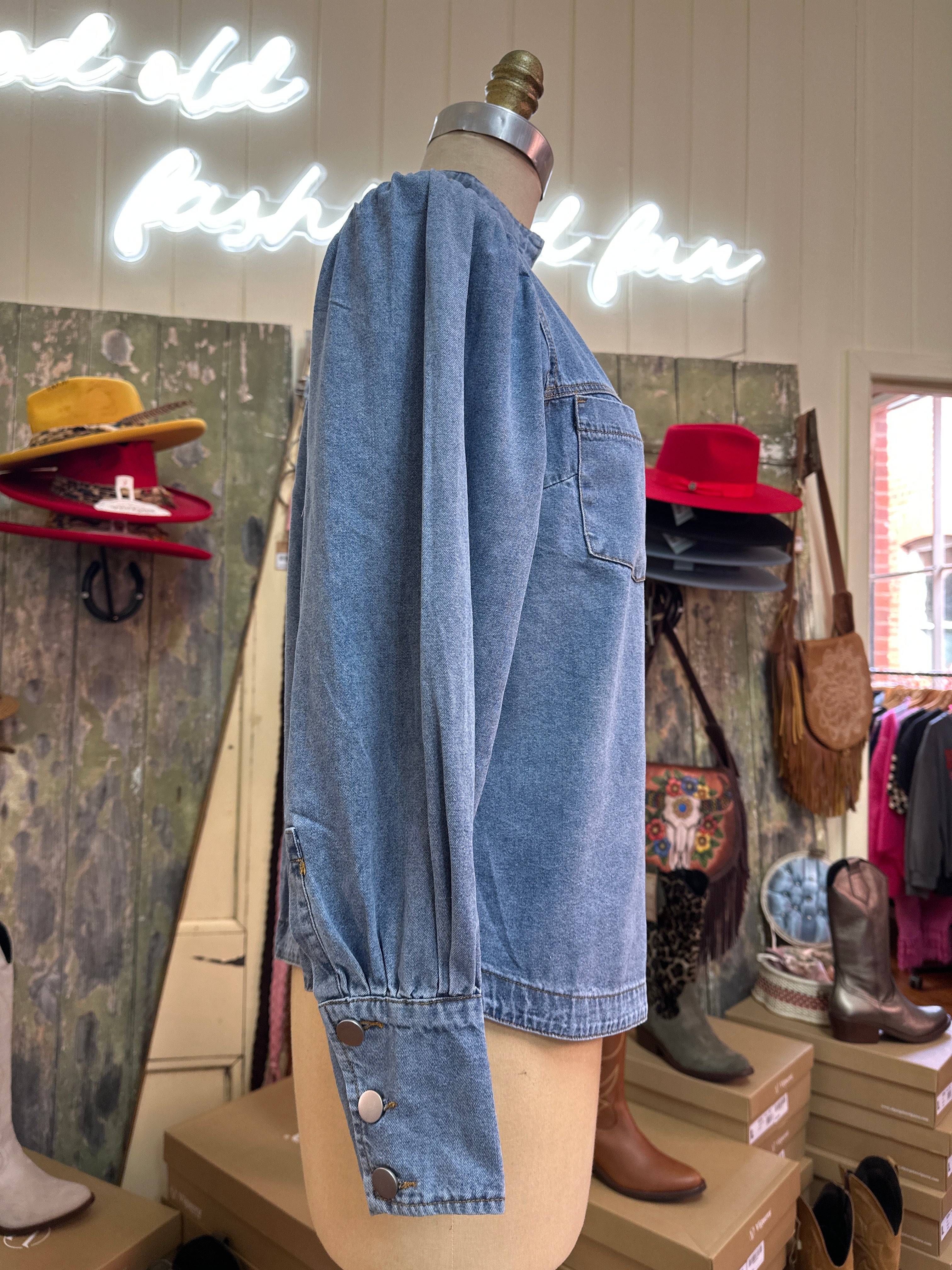 Fria Cotton Denim Shirt