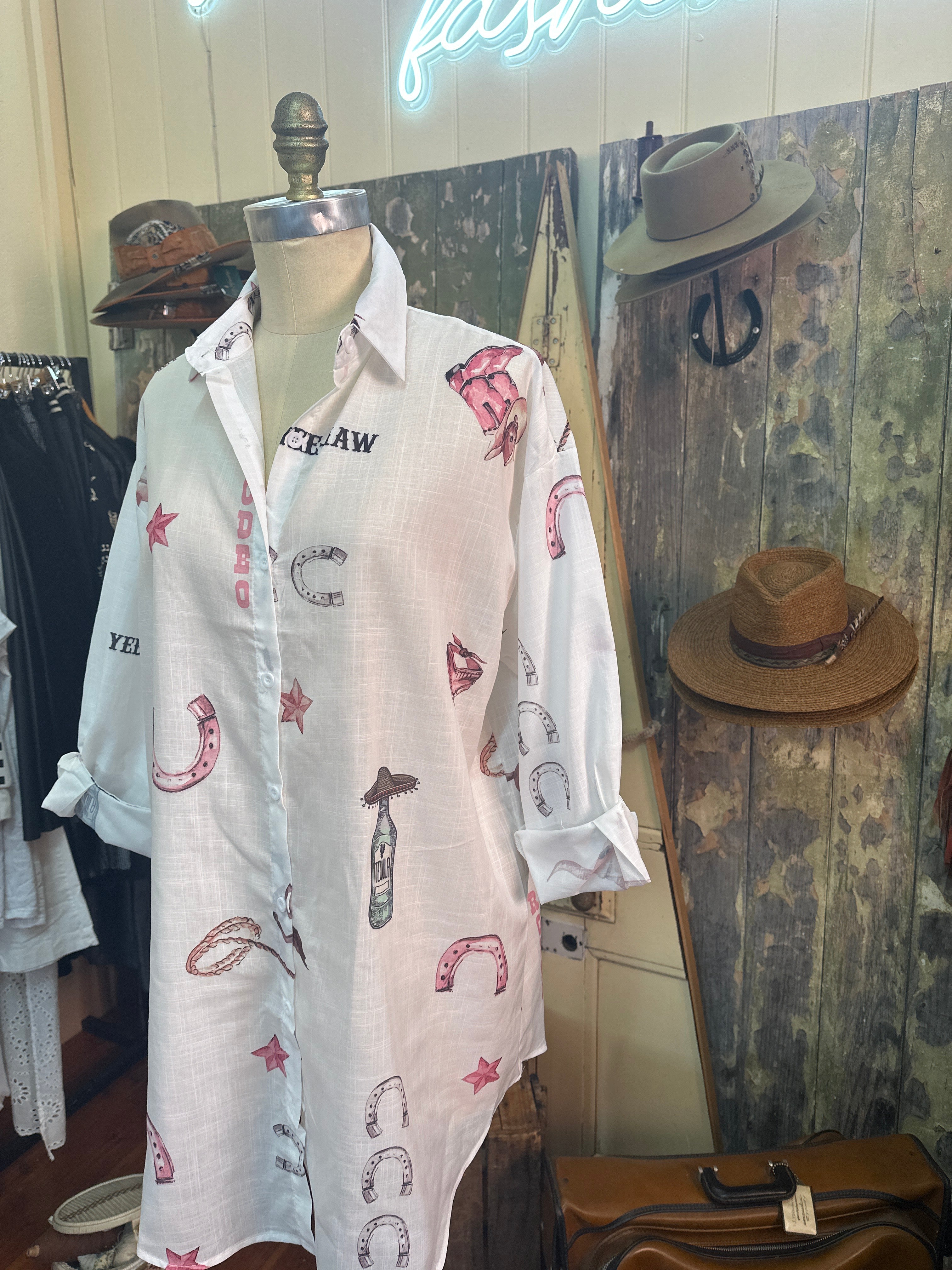 By Frankie Rodeo & Tequila Shirt Dress