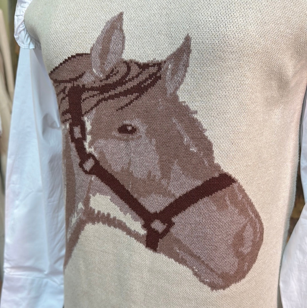 Blush Outwest Pony Vest Dress
