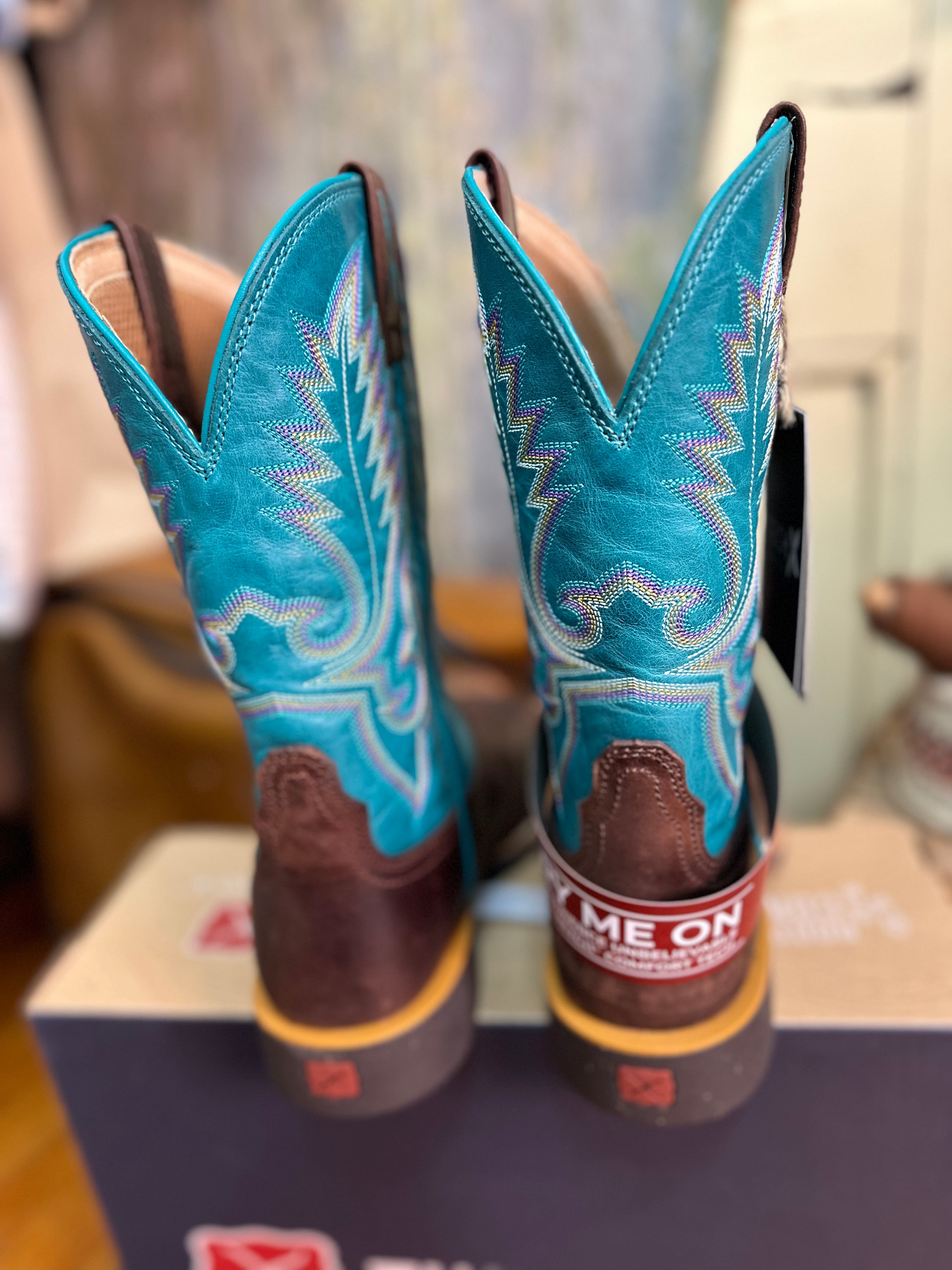 Twisted X Tech x2 Boot chocolate truffle / ocean blue