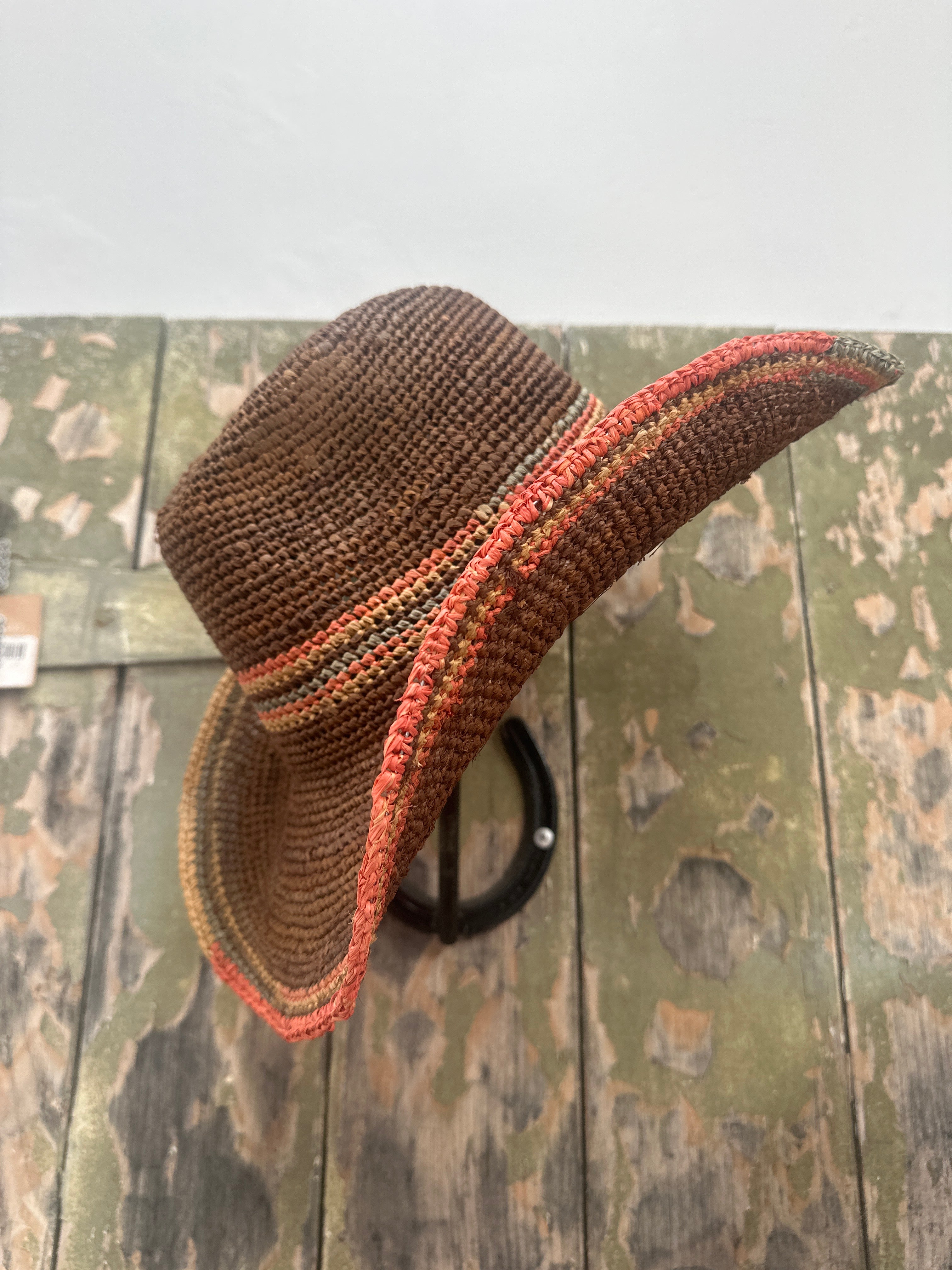 Avenel Driftwood Crochet Raffia Shapeable Western Hat