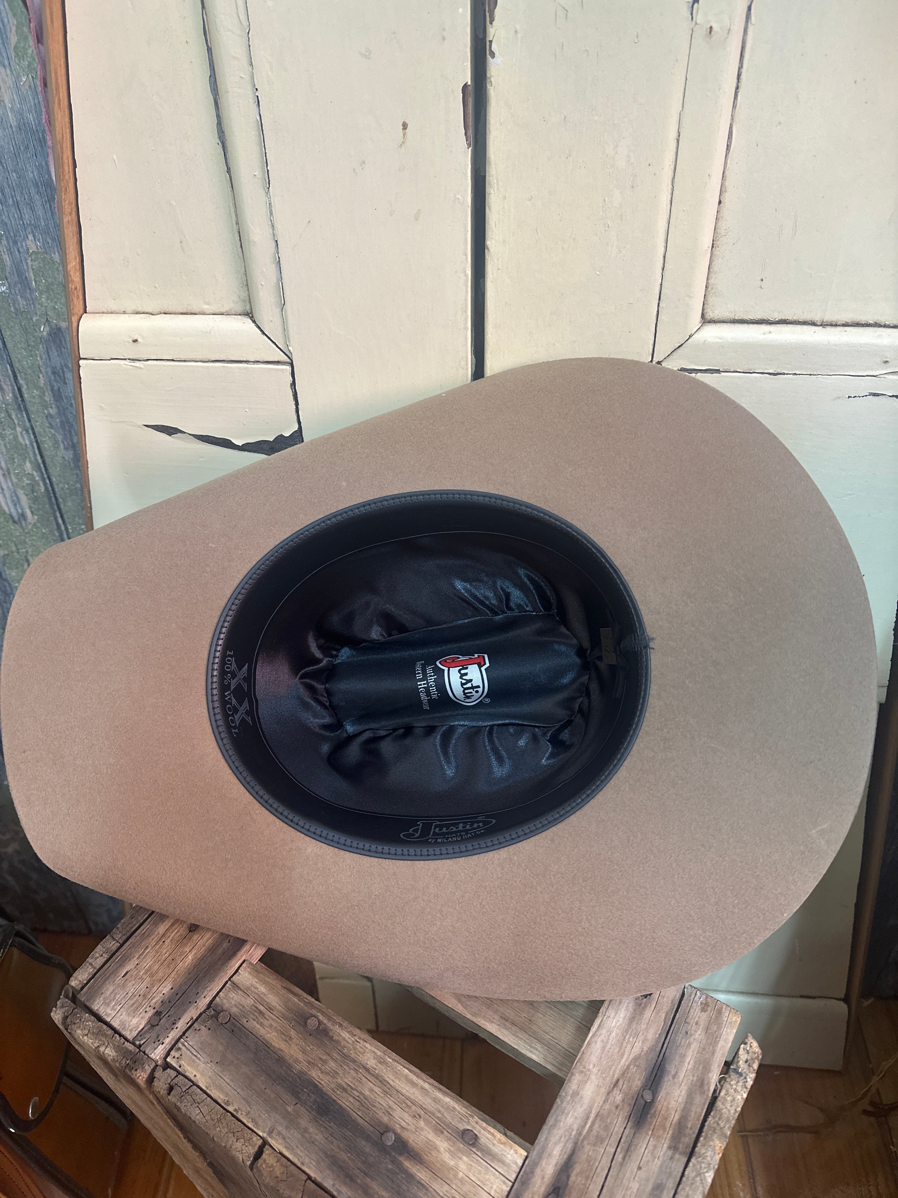 Justin Fawn 100% Wool Western Cowboy Hat