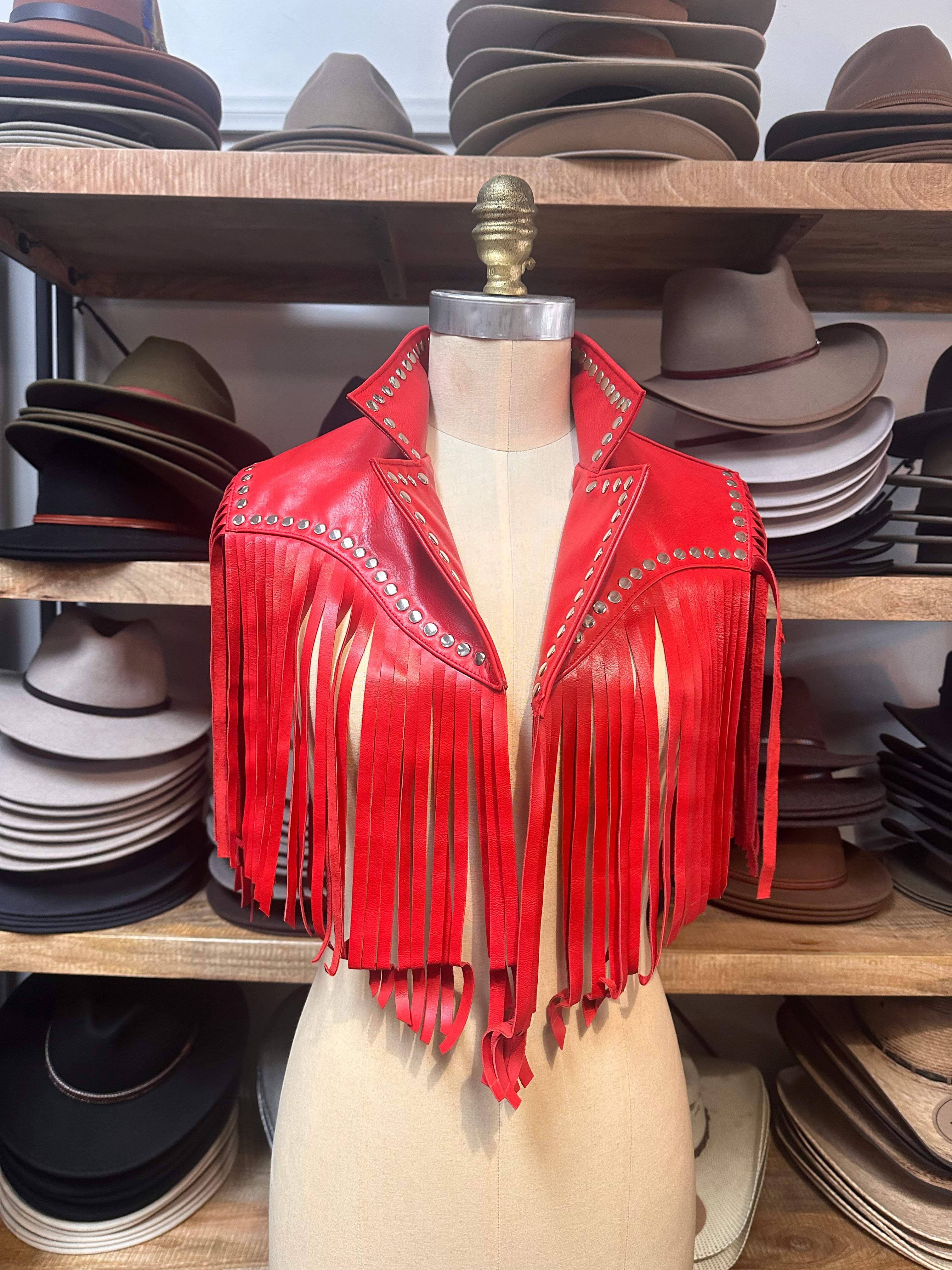 Urban Dust Star Fringe Leather Cape