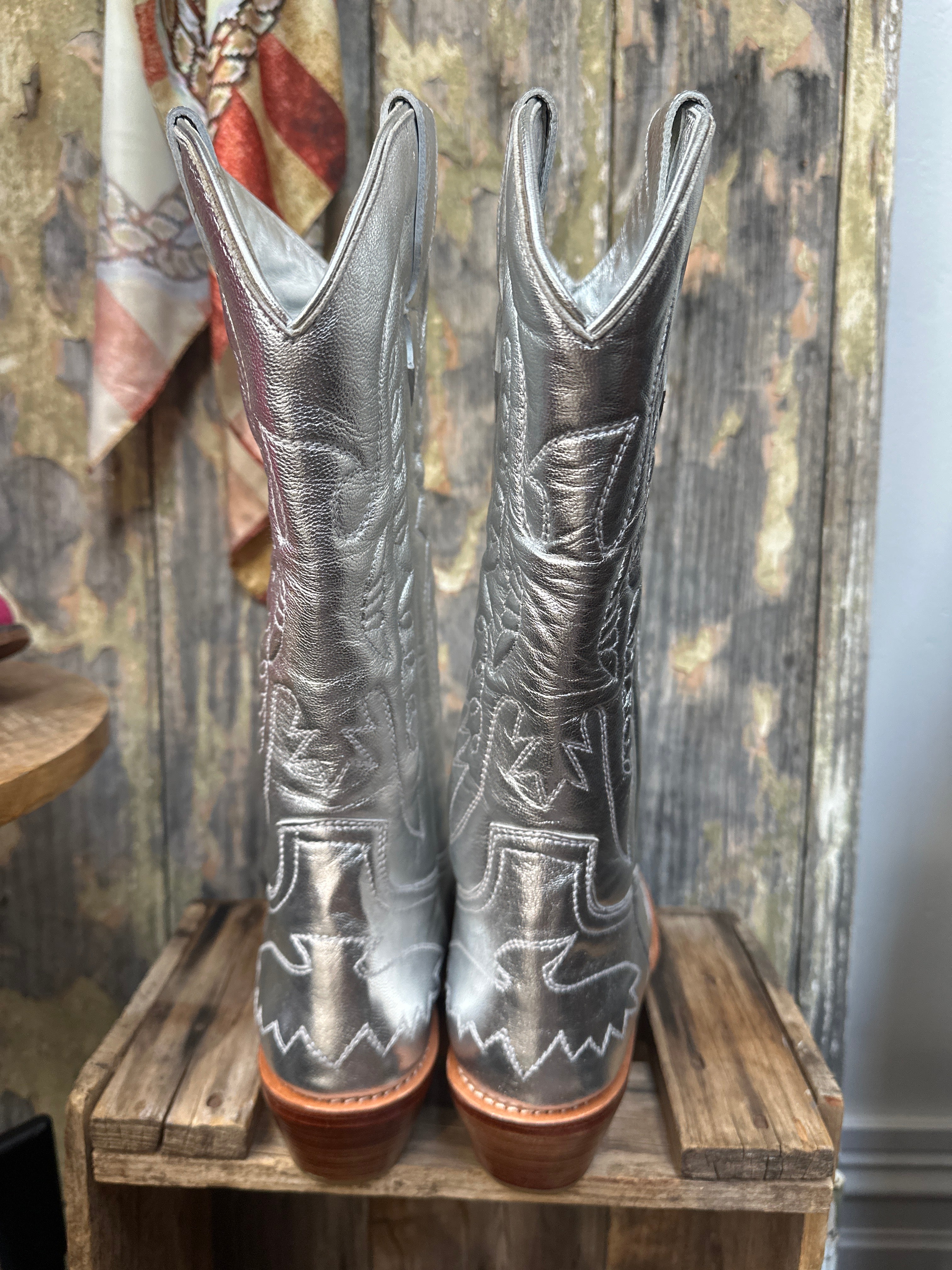 Eagle Silver Storm Leather Cowgirl Boots