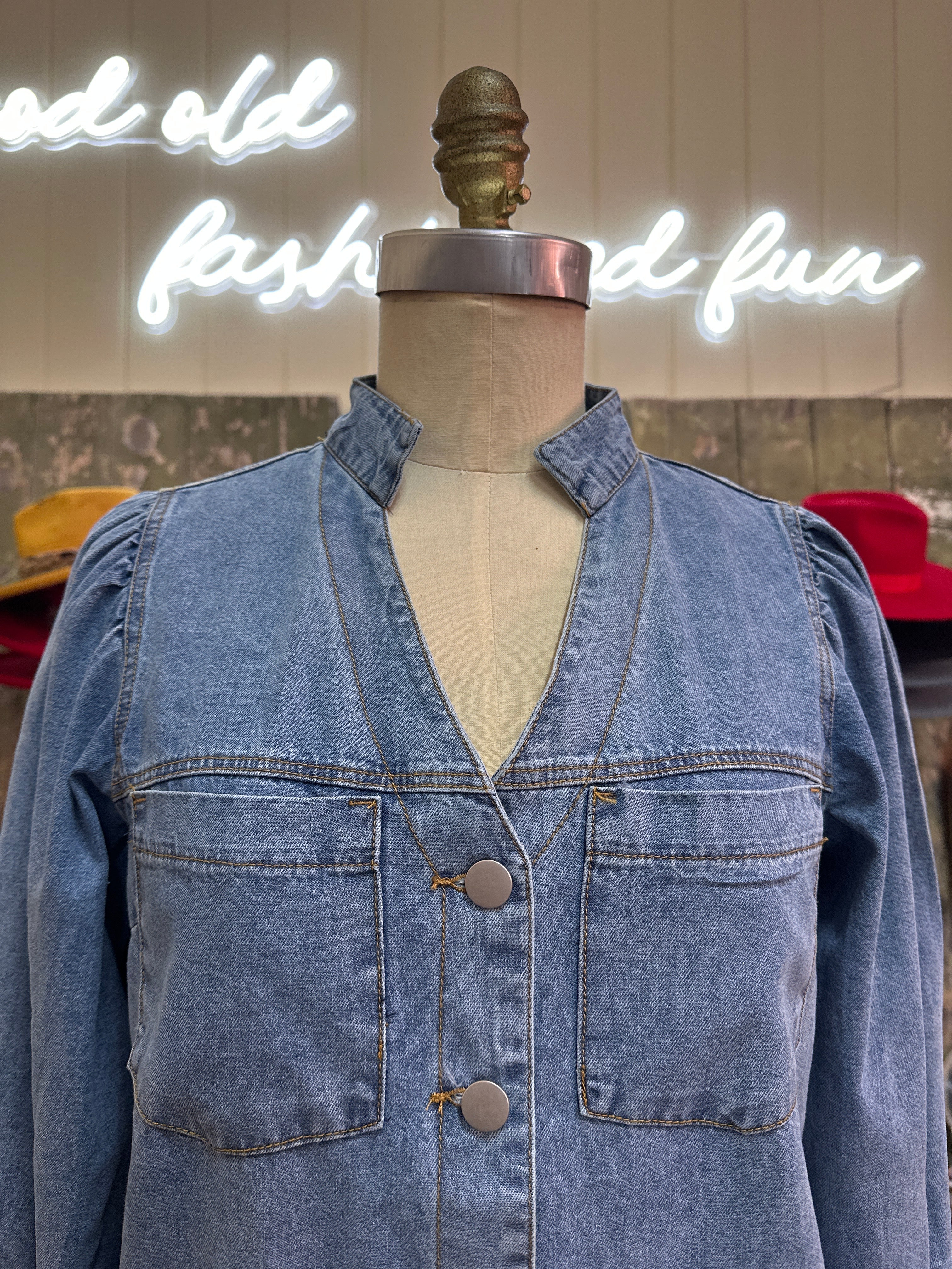 Fria Cotton Denim Shirt