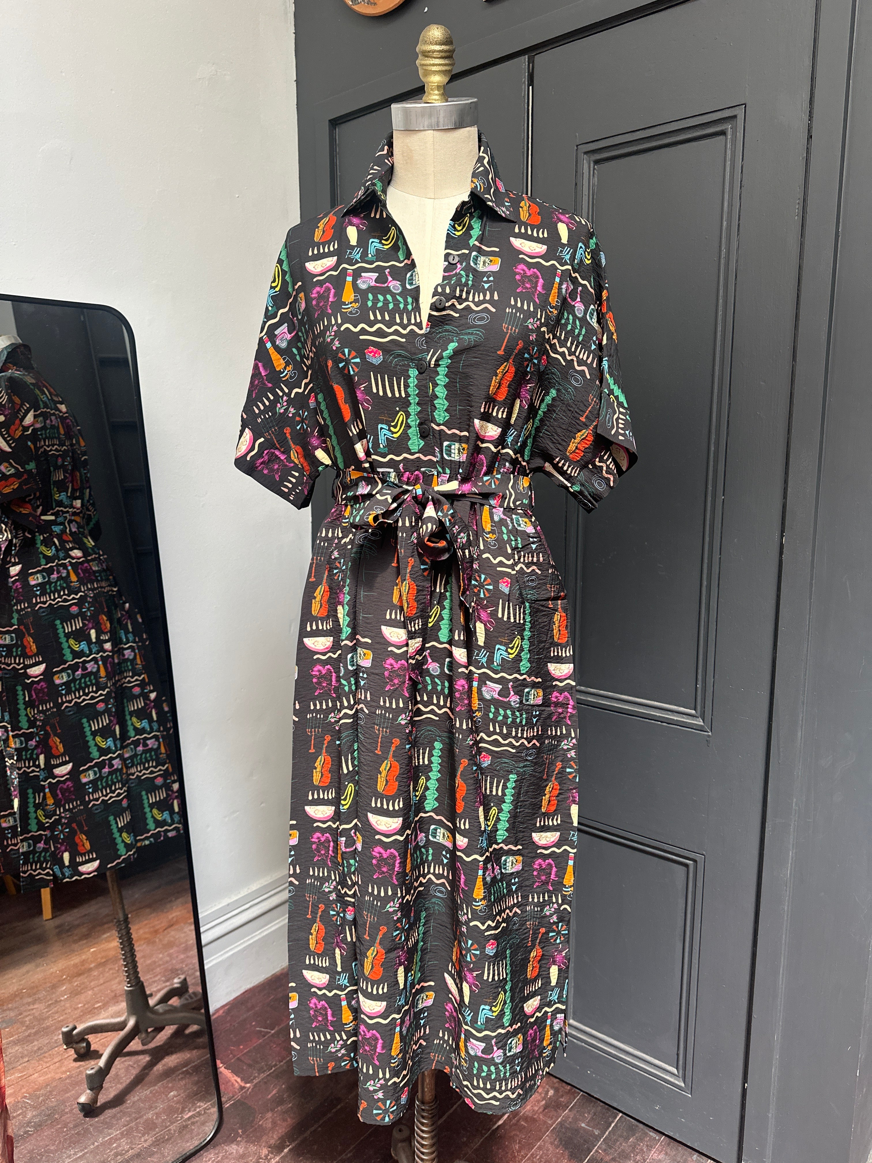 Fria Music Shirt Dress