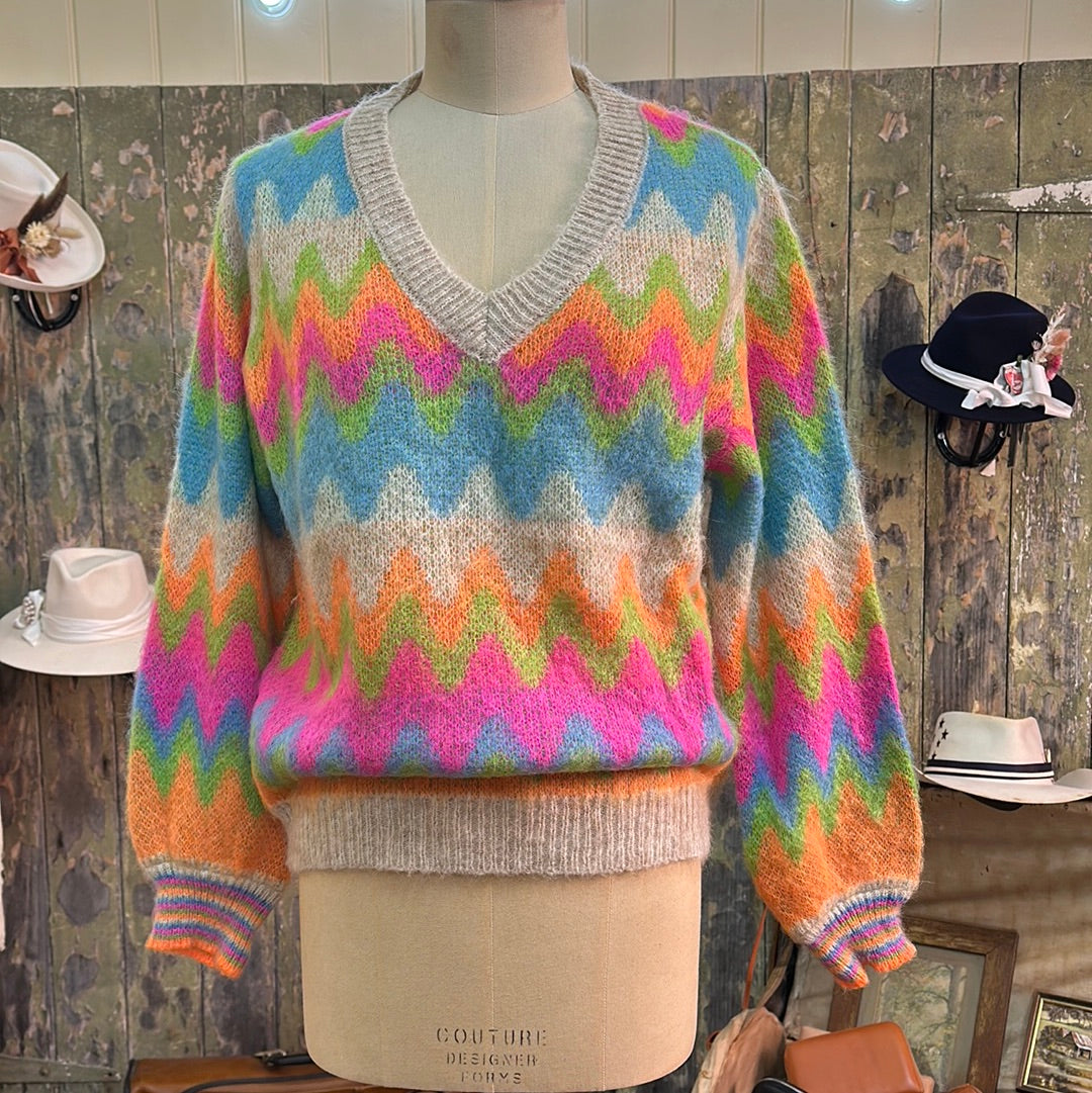 Italian Star Mohair Razz Knit Jumper