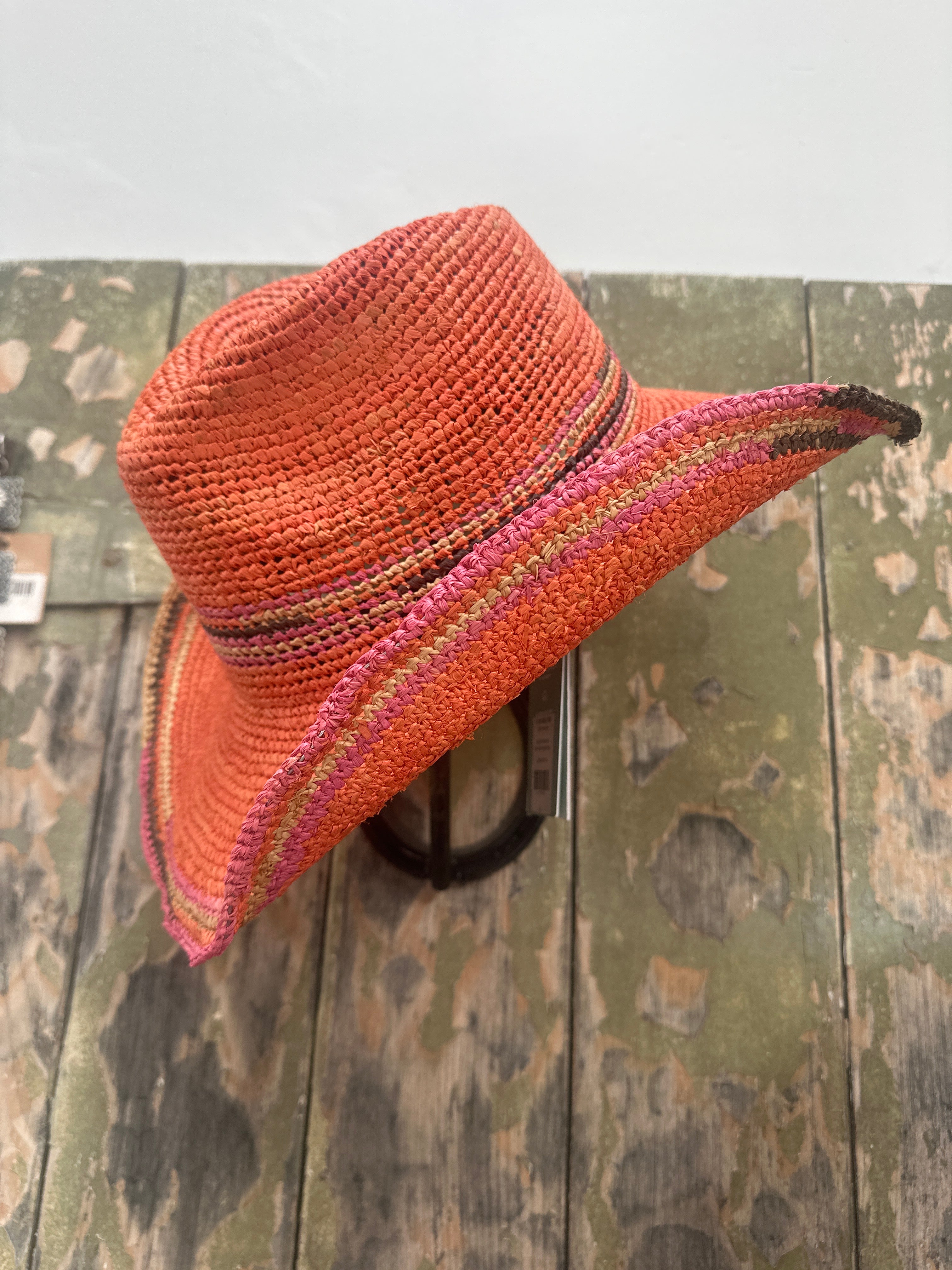 Avenel Driftwood Crochet Raffia Shapeable Western Hat