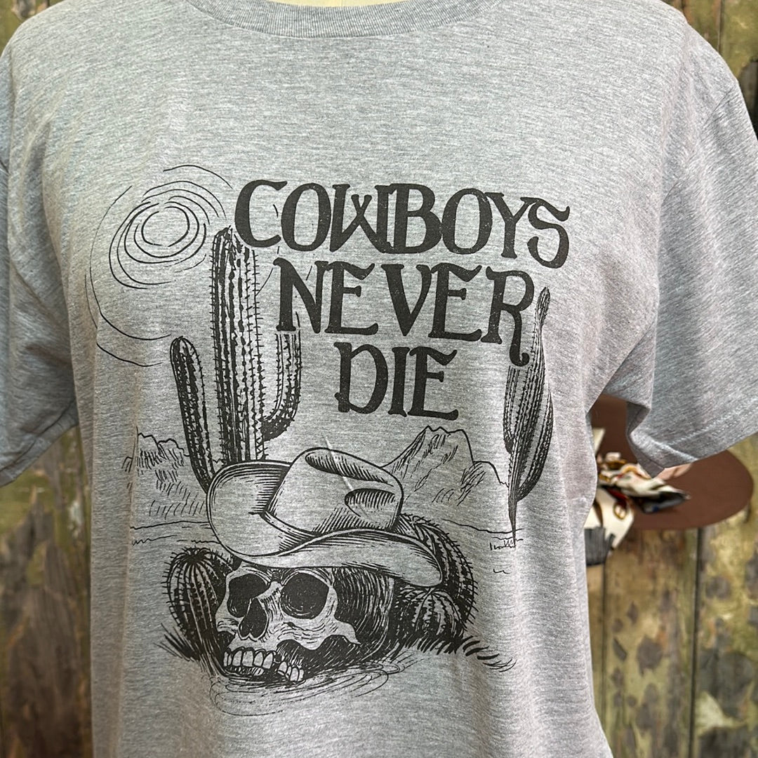 Cowboys Never Die Vintage Print Tee