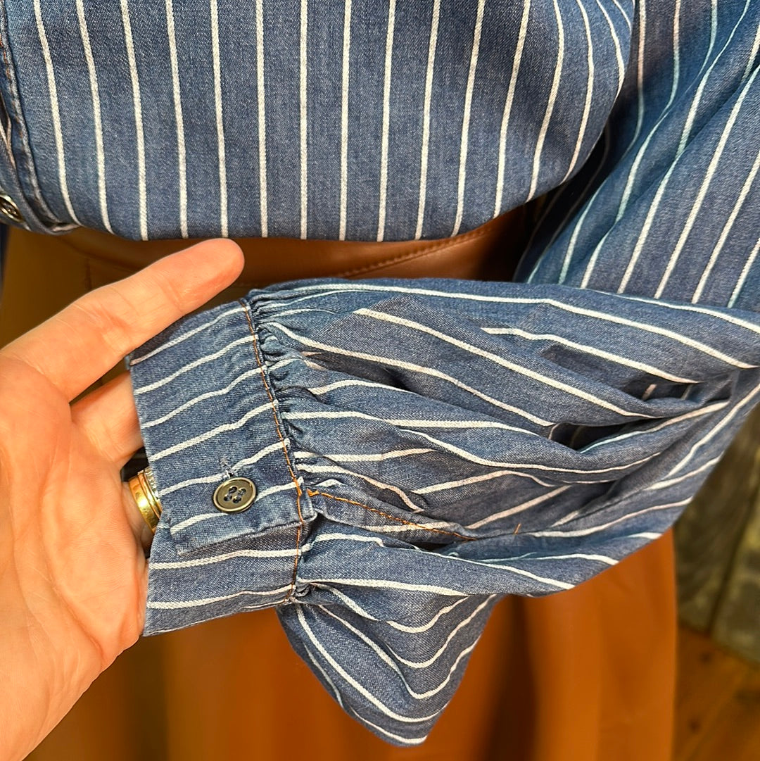 Urban Luxury Striped Fringe Detail Shirt