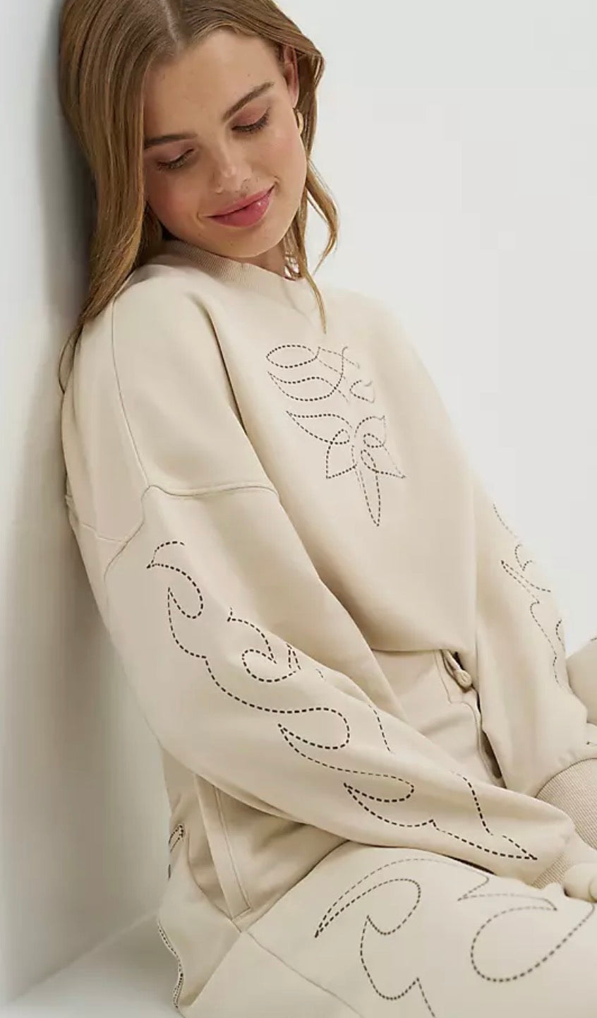 Lainey Wilson x Wrangler Cowboy Long Sleeve Sweater