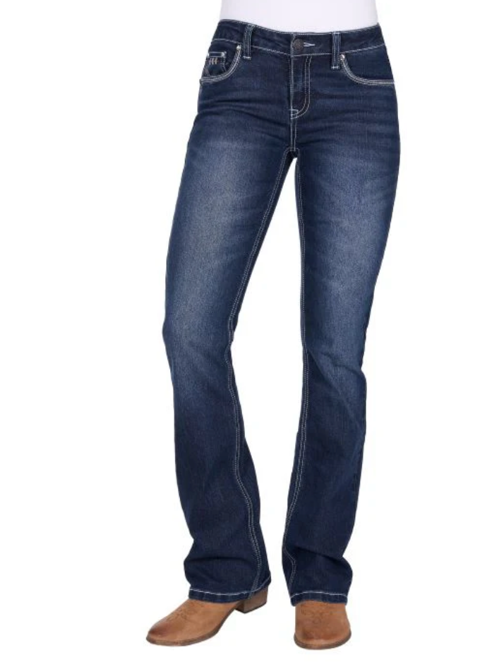 Pure Western Womens Raven Boot Cut Jean