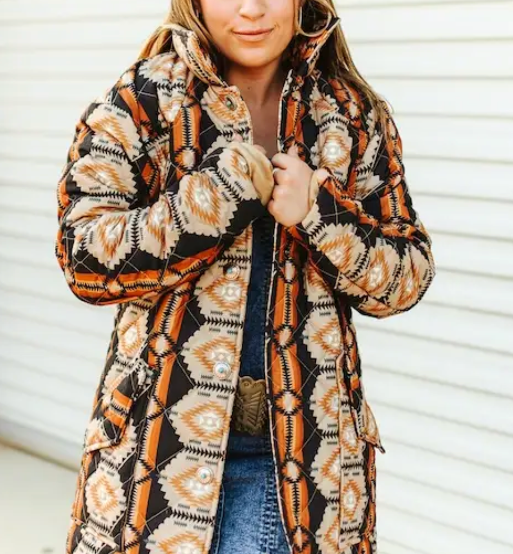 Aztec Lucky Quilted Jacket