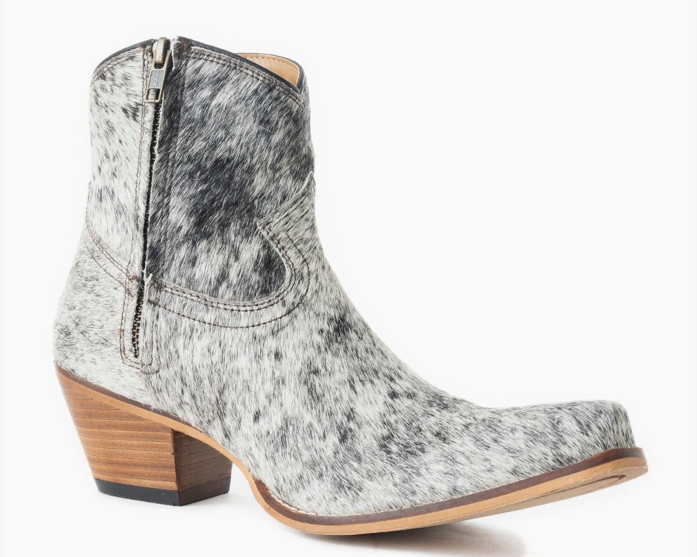 Virginia Trails Cow Hide Ankle Boots