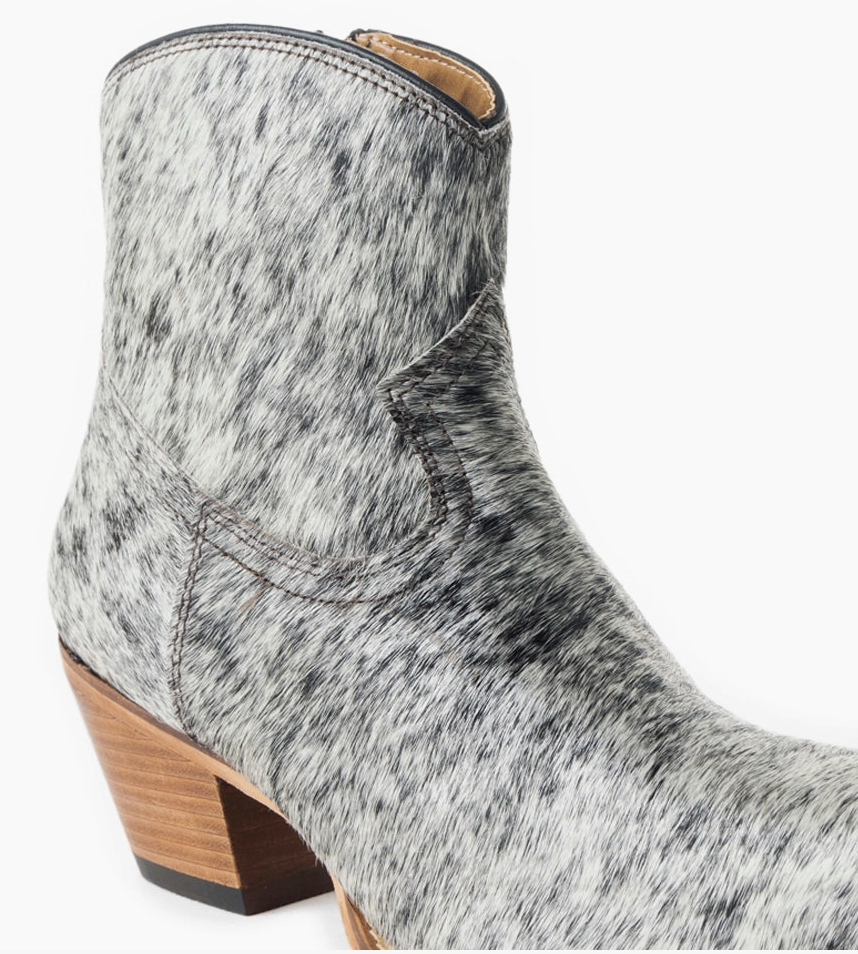 Virginia Trails Cow Hide Ankle Boots