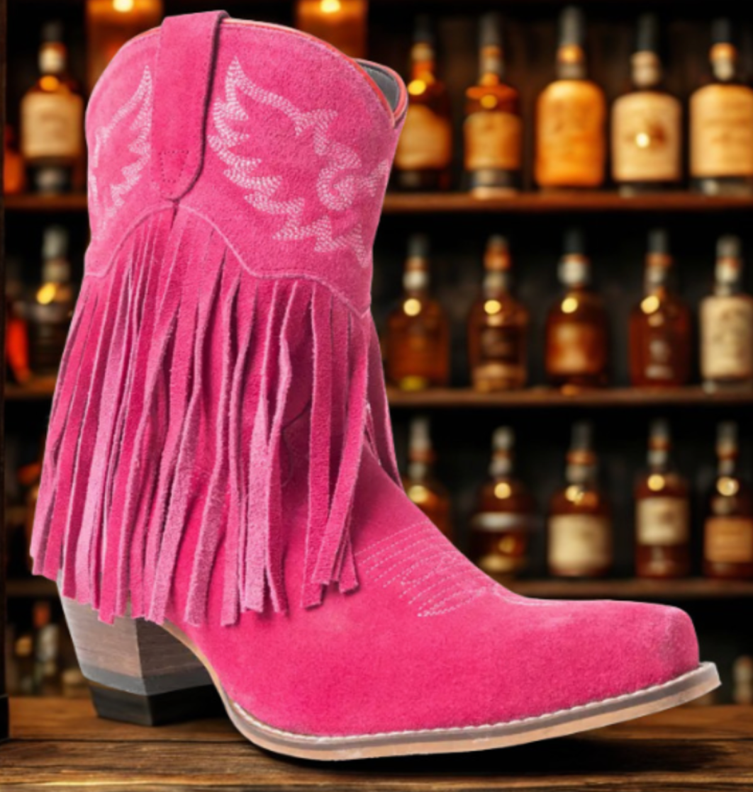 Rodeo Ride Frine Pink Ankle Boots