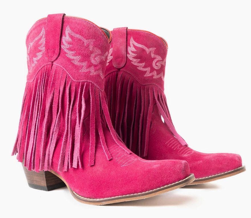 Rodeo Ride Frine Pink Ankle Boots