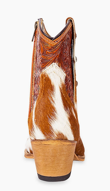 Callie Cowhide Western Ankle Boot