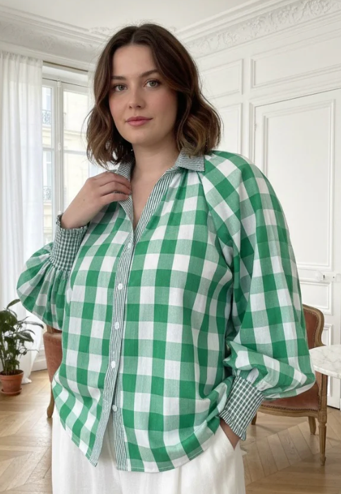 Nine Seven Eight Green Check Shirt