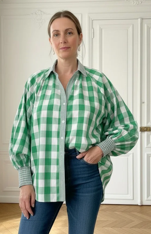 Nine Seven Eight Green Check Shirt