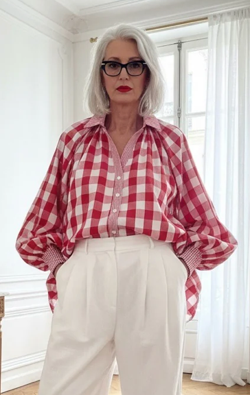 SIX SEVEN EIGHT RED CHECK SHIRT